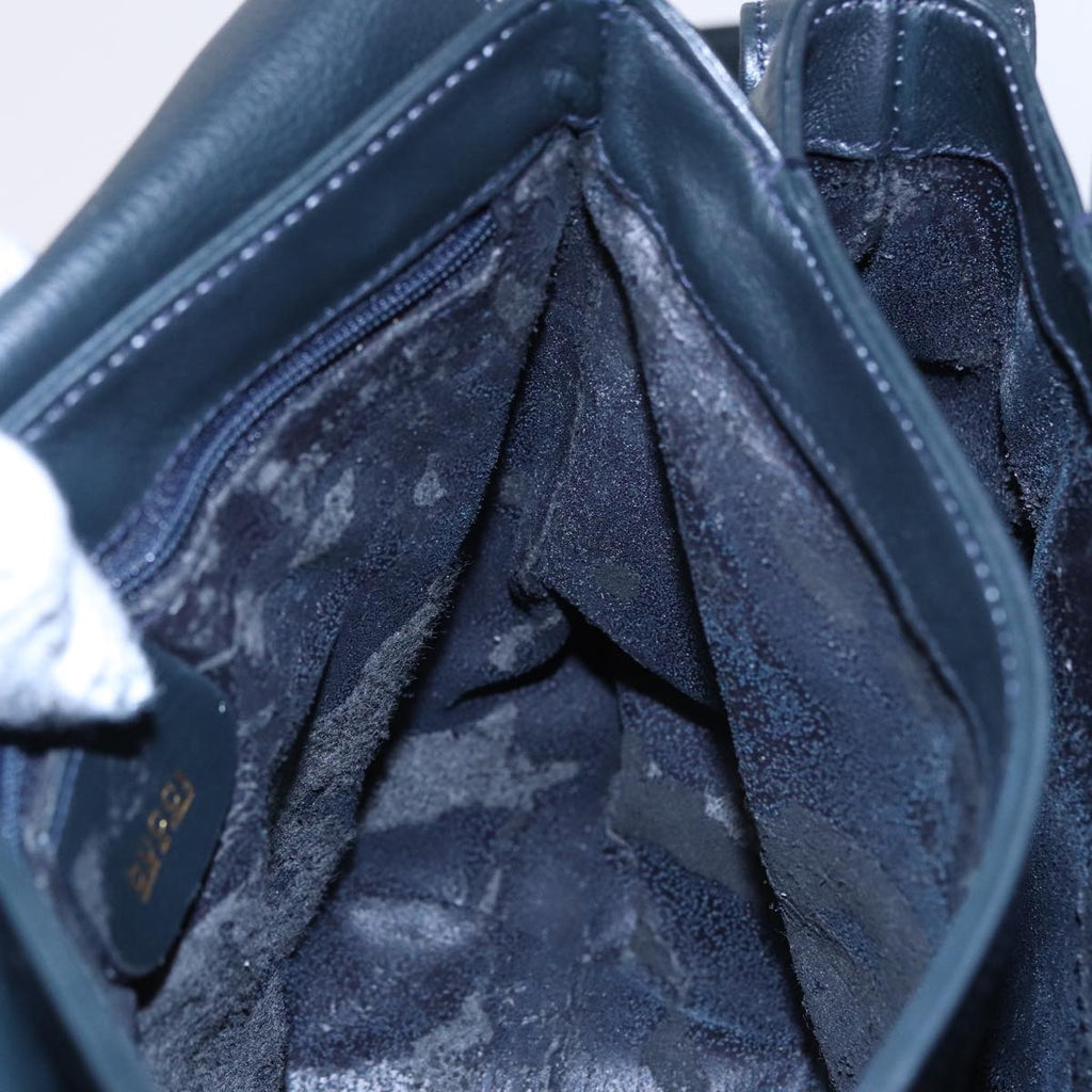 GUCCI Bamboo Shoulder Bag Leather Black 001 14 1571 78084