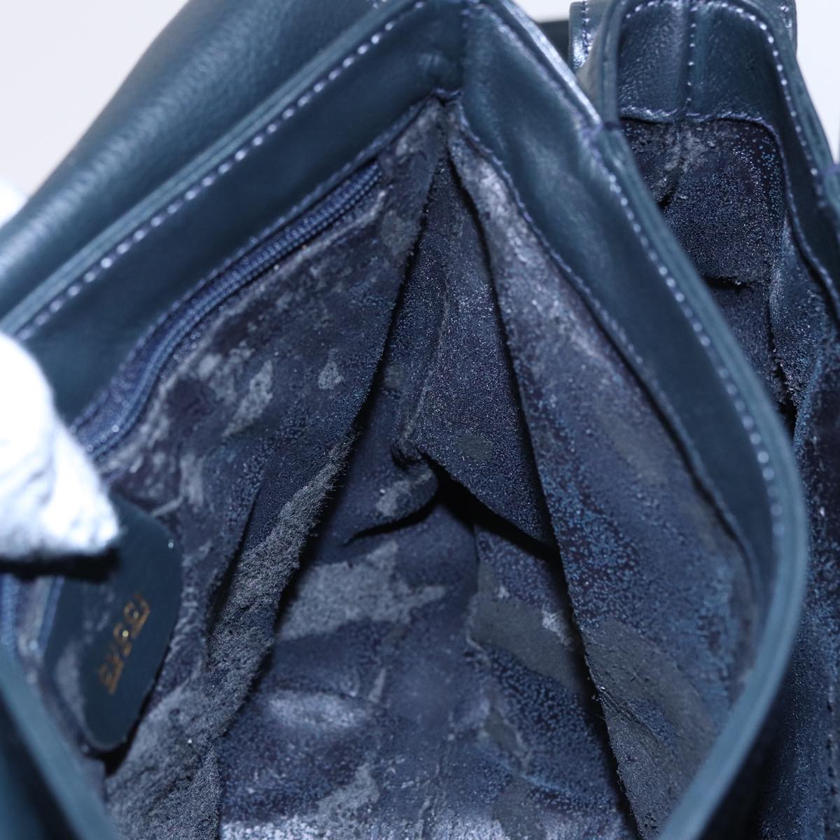 GUCCI Bamboo Shoulder Bag Leather Black 001 14 1571 78084