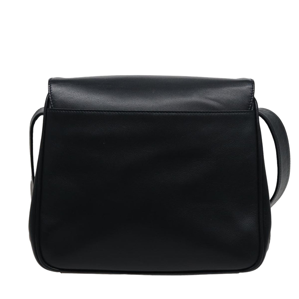 GUCCI Bamboo Shoulder Bag Leather Black 001 14 1571 78084