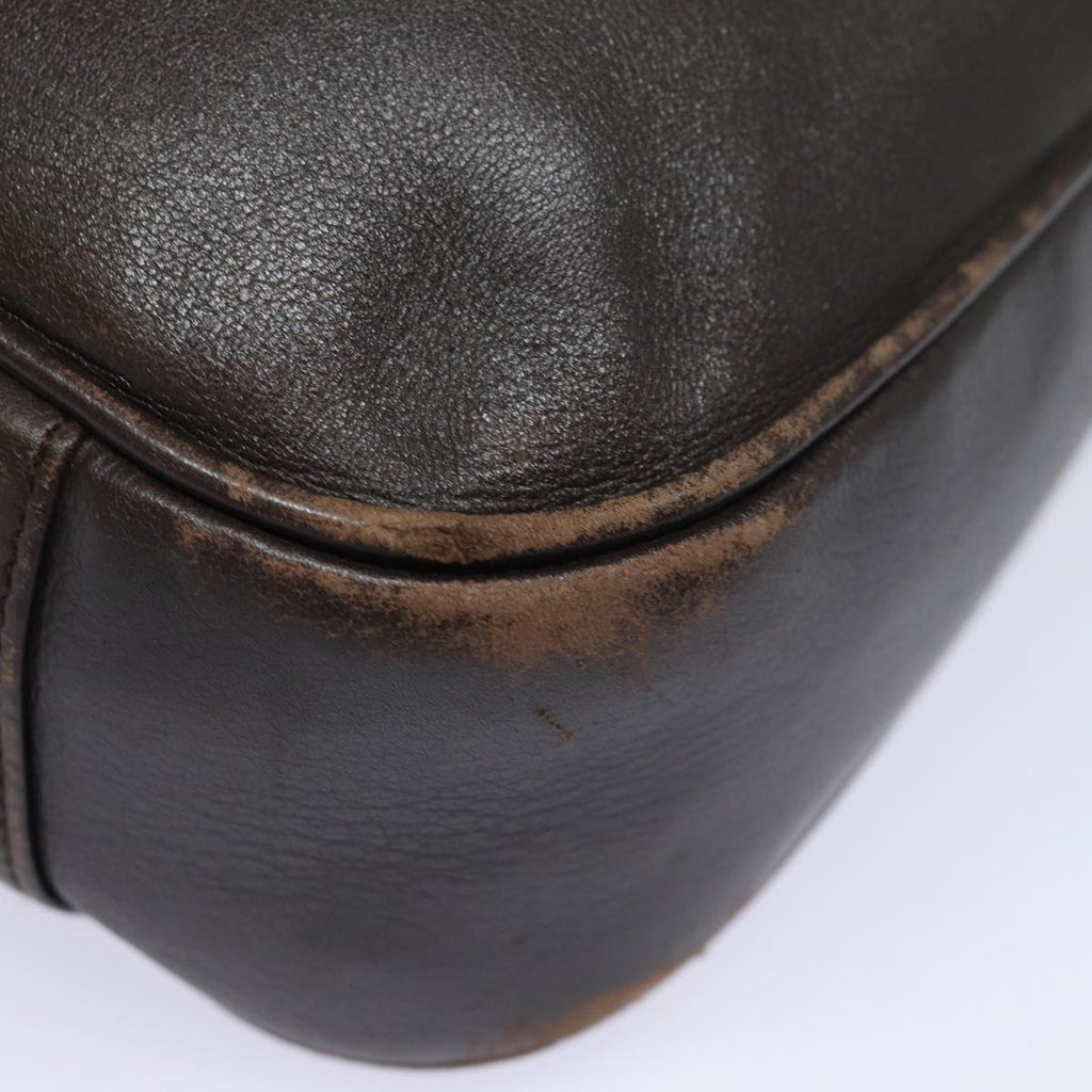 GUCCI Bamboo Shoulder Bag Leather 2way Brown 001 1998 1638 78085