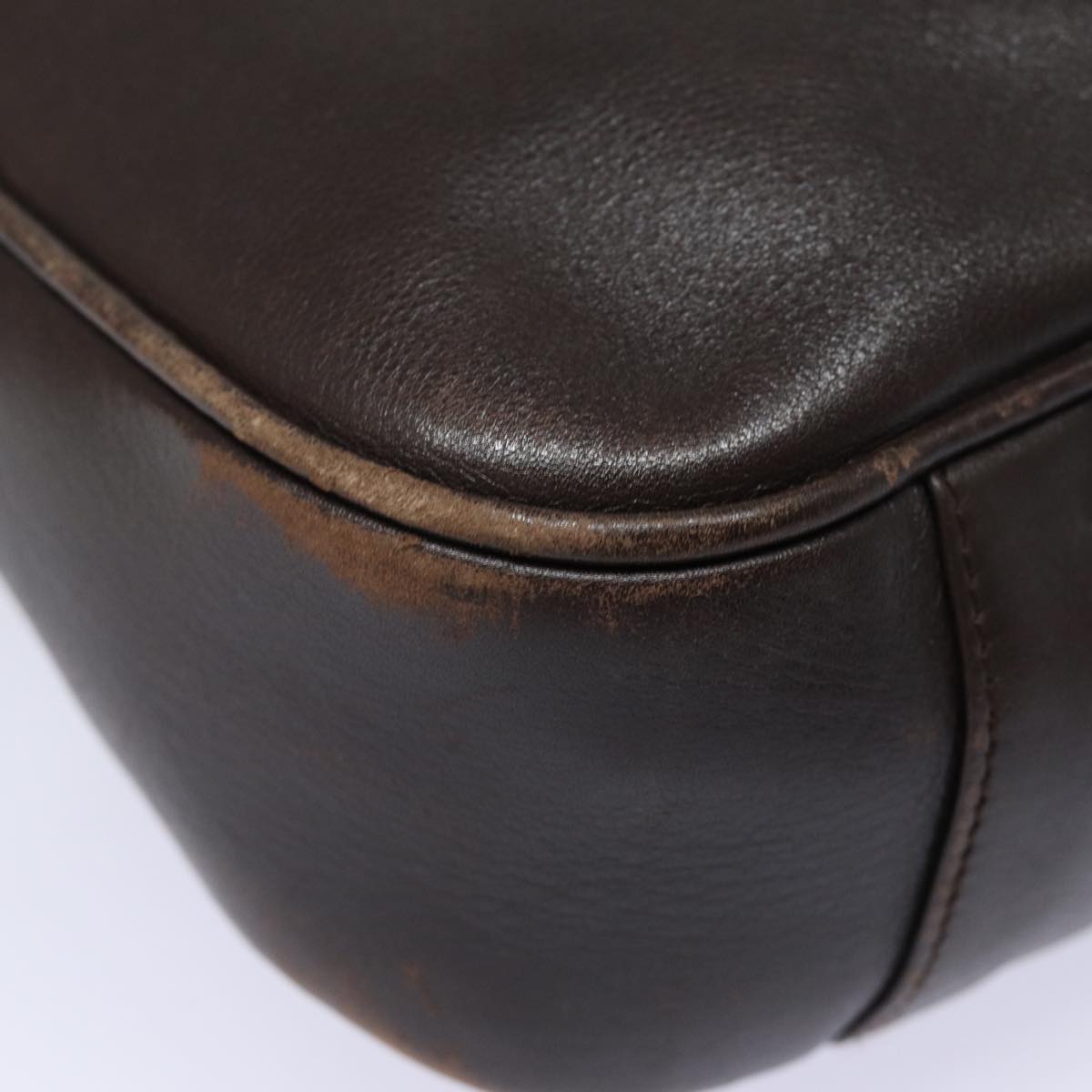 GUCCI Bamboo Shoulder Bag Leather 2way Brown 001 1998 1638 78085