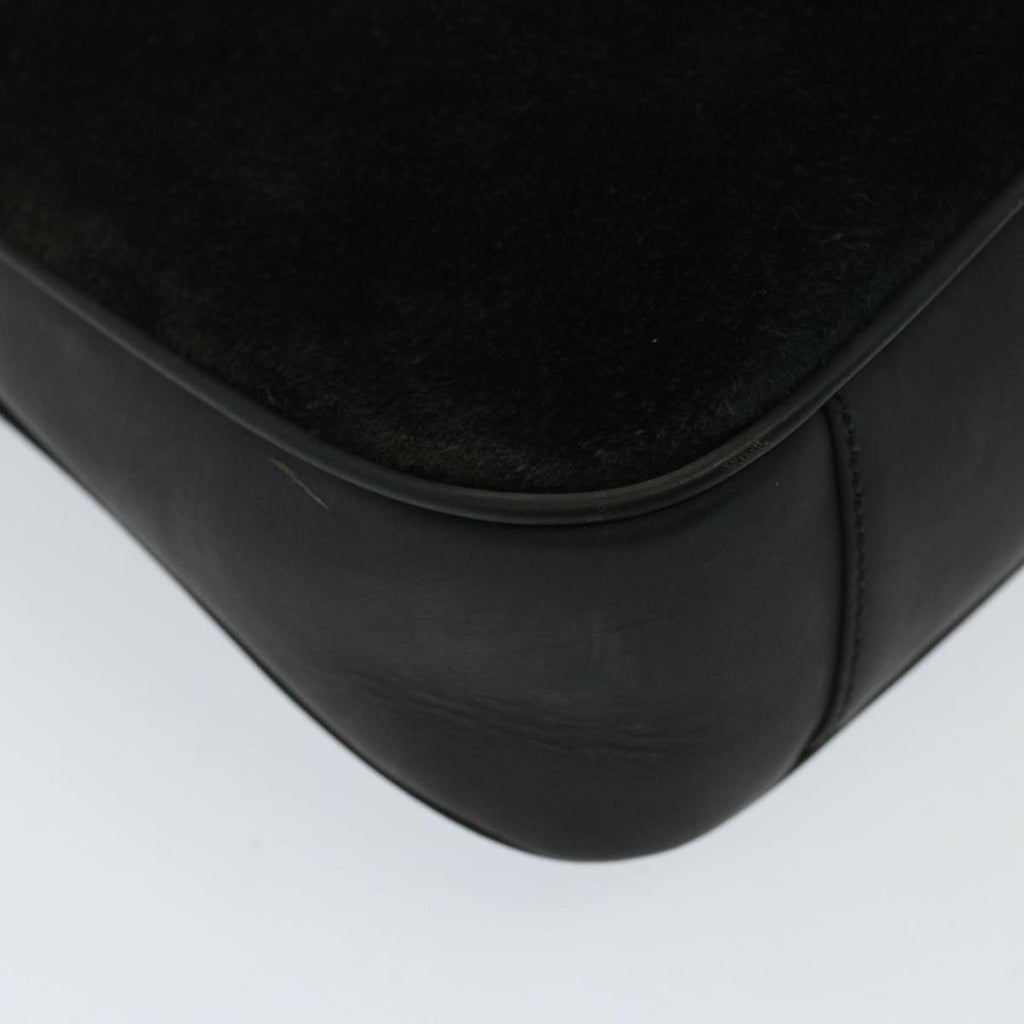 GUCCI Shoulder Bag Leather Suede 2way Black 001 2058 1638 0 78087