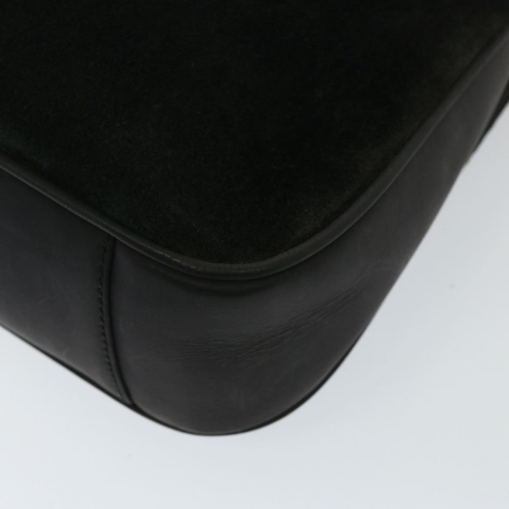 GUCCI Shoulder Bag Leather Suede 2way Black 001 2058 1638 0 78087