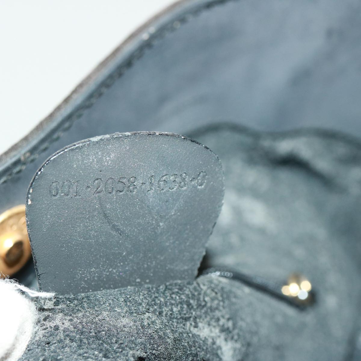 GUCCI Shoulder Bag Leather Suede 2way Black 001 2058 1638 0 78087