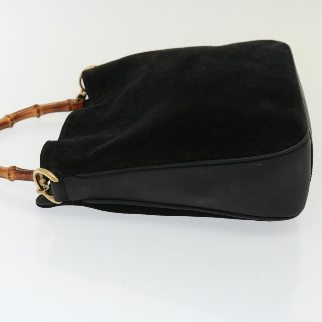 GUCCI Shoulder Bag Leather Suede 2way Black 001 2058 1638 0 78087