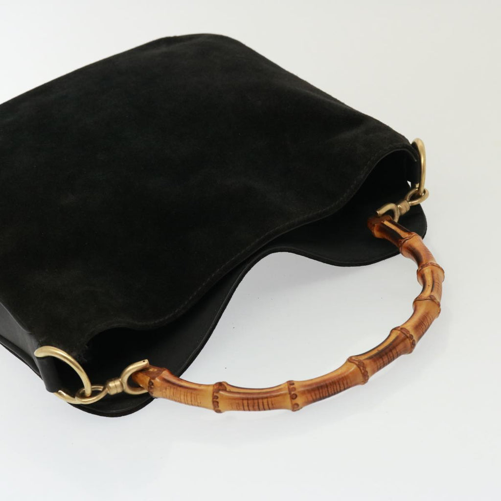 GUCCI Shoulder Bag Leather Suede 2way Black 001 2058 1638 0 78087