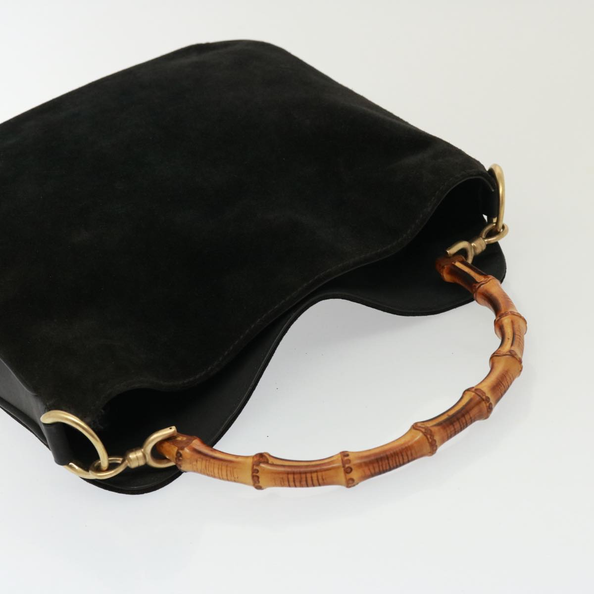 GUCCI Shoulder Bag Leather Suede 2way Black 001 2058 1638 0 78087
