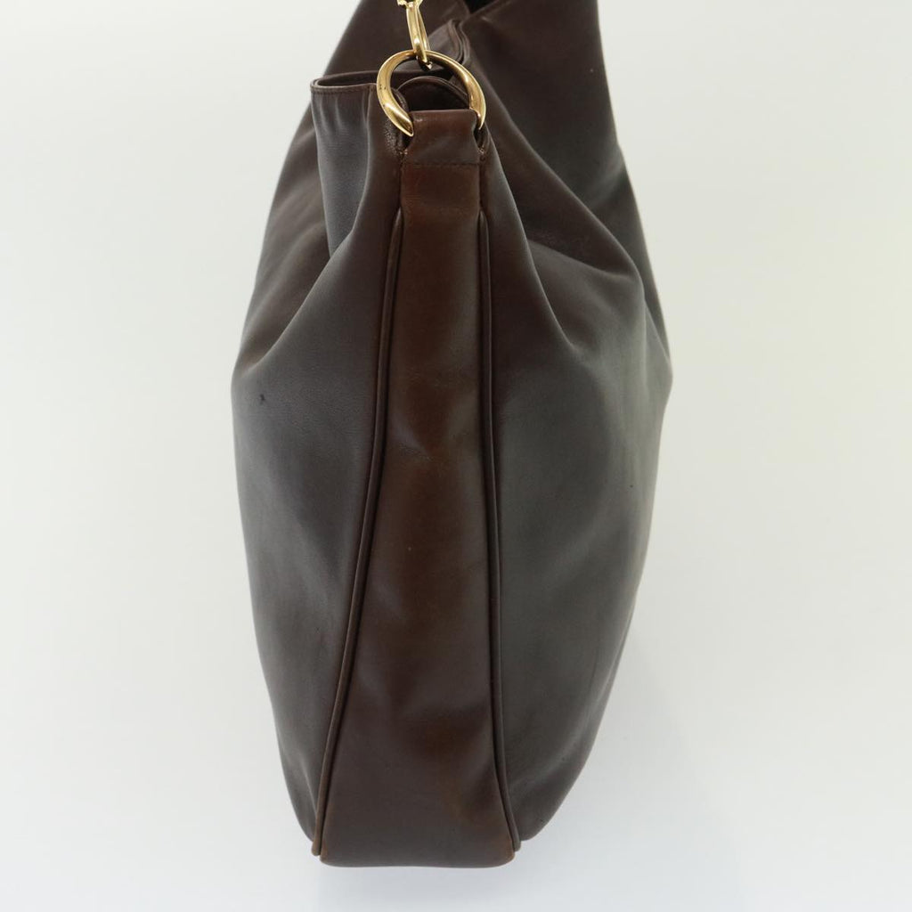 GUCCI Bamboo Shoulder Bag Leather 2way Brown 001 3754 1577 78088