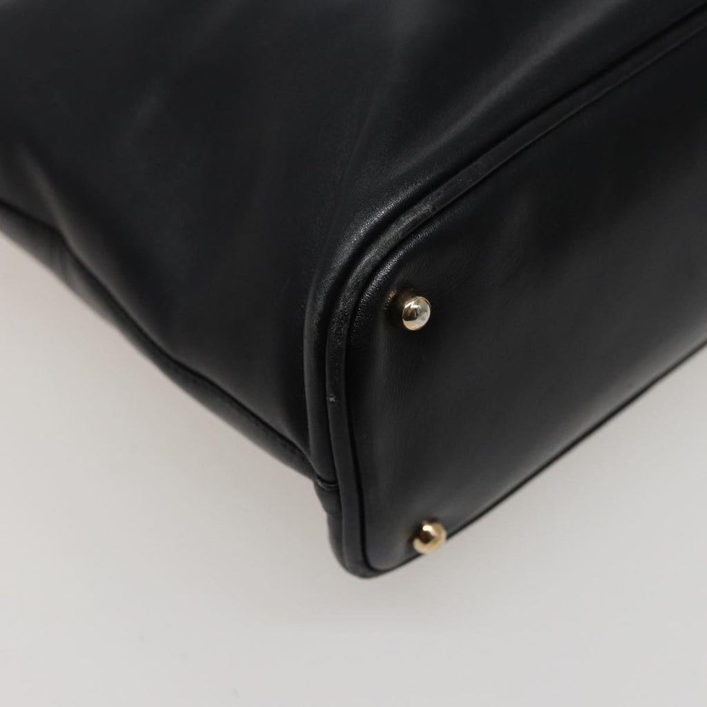 GUCCI Bamboo Shoulder Bag Leather 2way Black 000 1186 0289 78089
