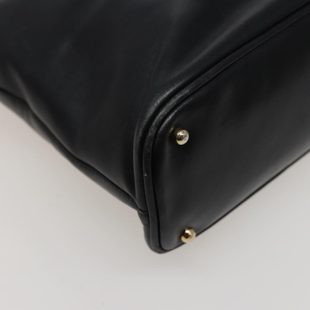 GUCCI Bamboo Shoulder Bag Leather 2way Black 000 1186 0289 78089