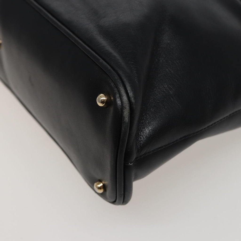 GUCCI Bamboo Shoulder Bag Leather 2way Black 000 1186 0289 78089