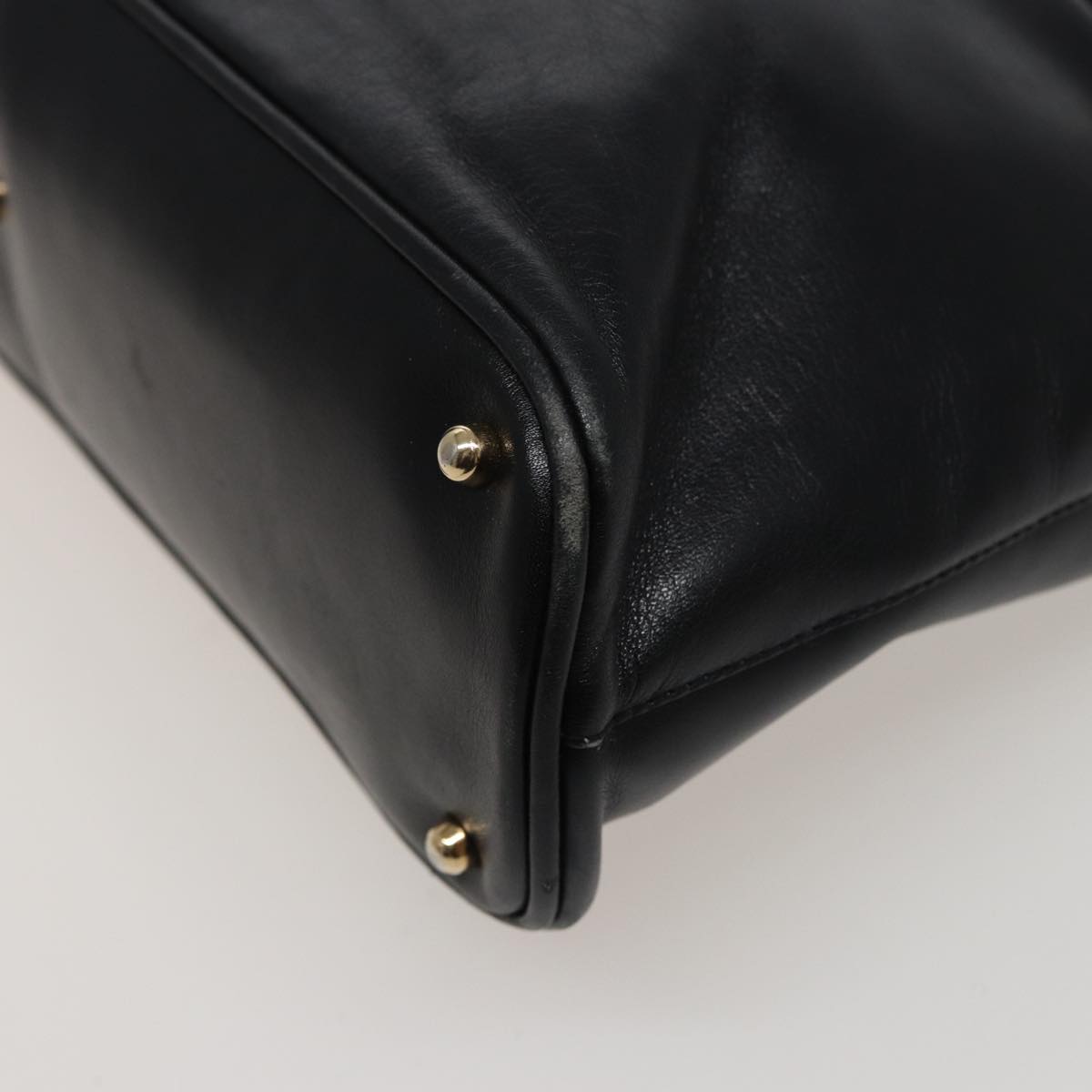 GUCCI Bamboo Shoulder Bag Leather 2way Black 000 1186 0289 78089