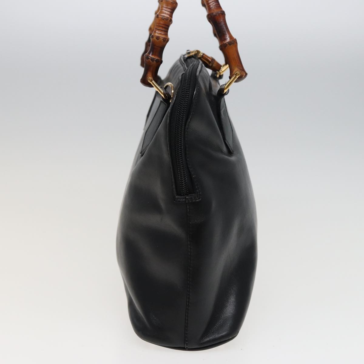 GUCCI Bamboo Shoulder Bag Leather 2way Black 000 1186 0289 78089