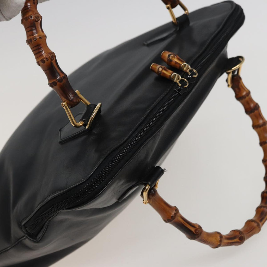 GUCCI Bamboo Shoulder Bag Leather 2way Black 000 1186 0289 78089