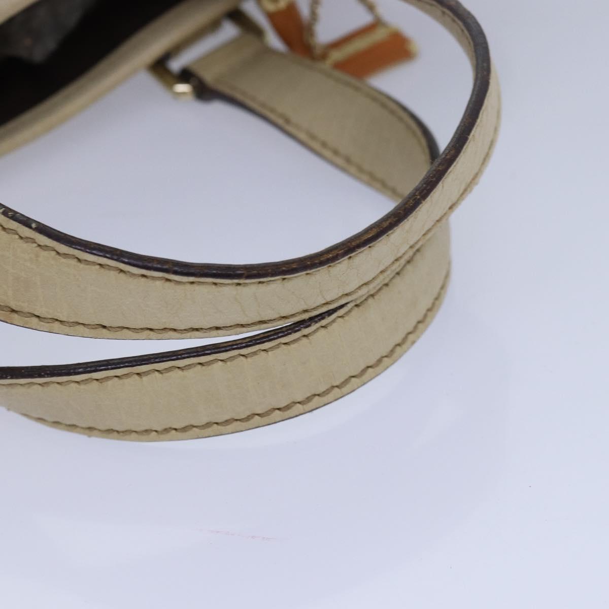 GUCCI GG Canvas Sherry Line Hand Bag Beige White 139261 78091