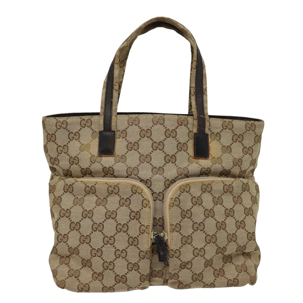 GUCCI GG Canvas Hand Bag Beige 002 1080 78093