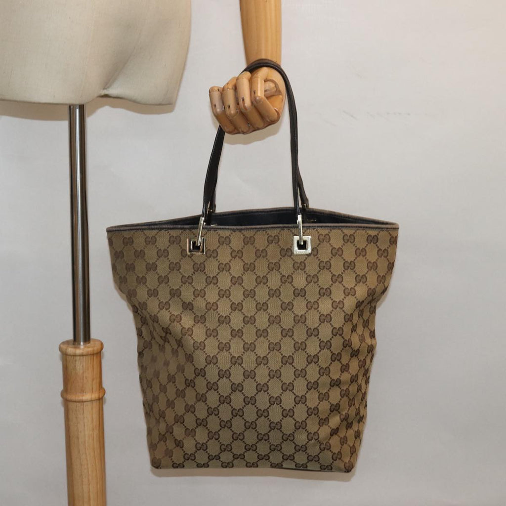 GUCCI GG Canvas Tote Bag Beige 002 1098 78094