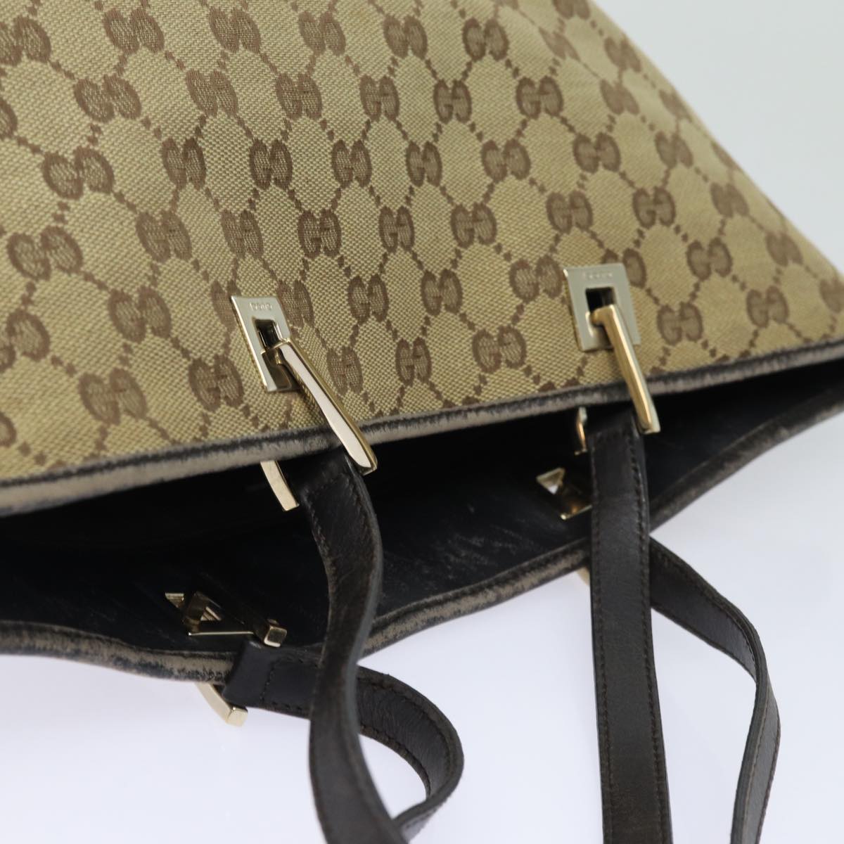 GUCCI GG Canvas Tote Bag Beige 002 1098 78094