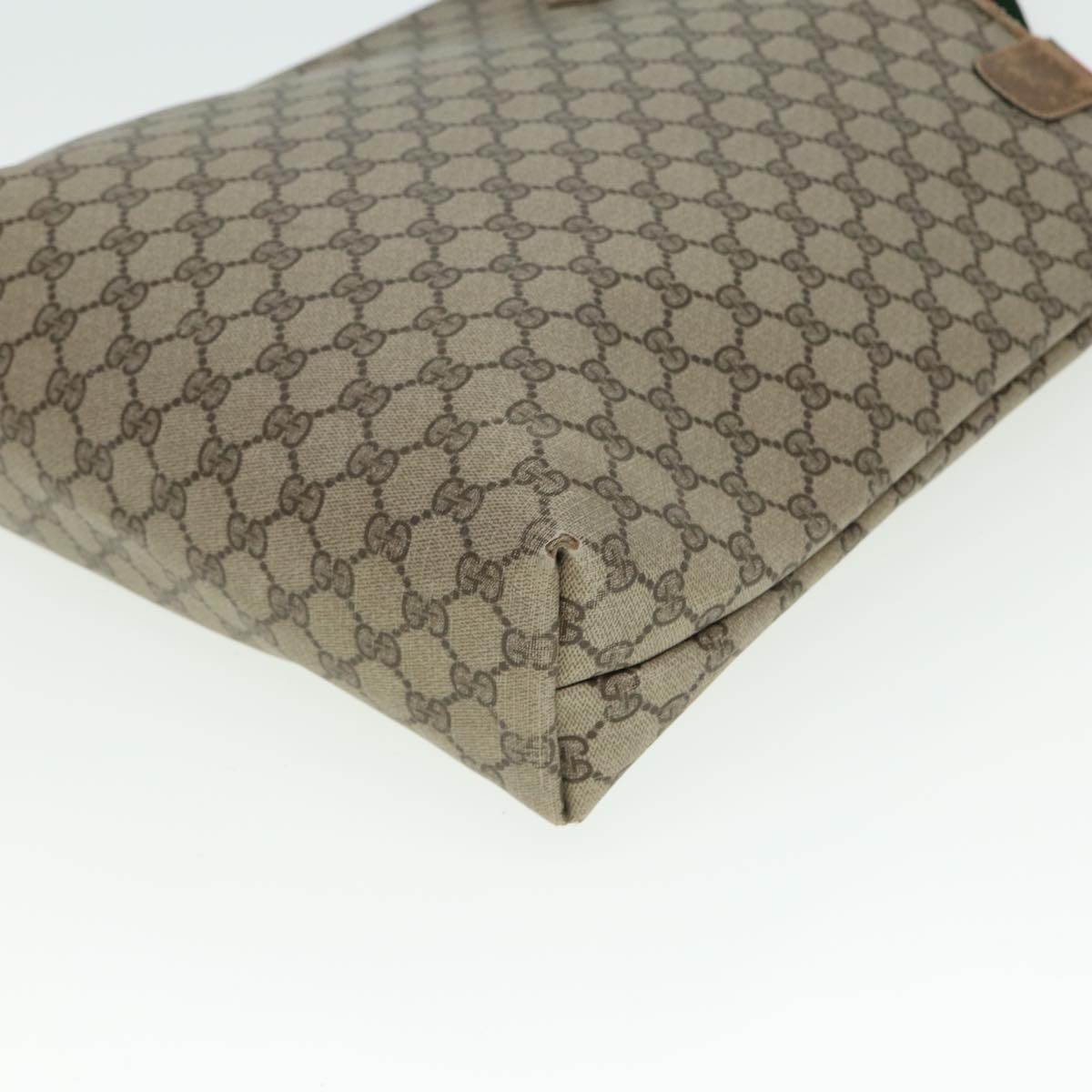 GUCCI GG Supreme Web Sherry Line Tote Bag PVC Beige Red 39 02 003 78095
