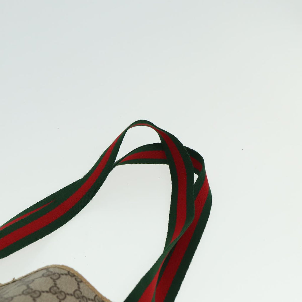 GUCCI GG Supreme Web Sherry Line Tote Bag PVC Beige Red 39 02 003 78095