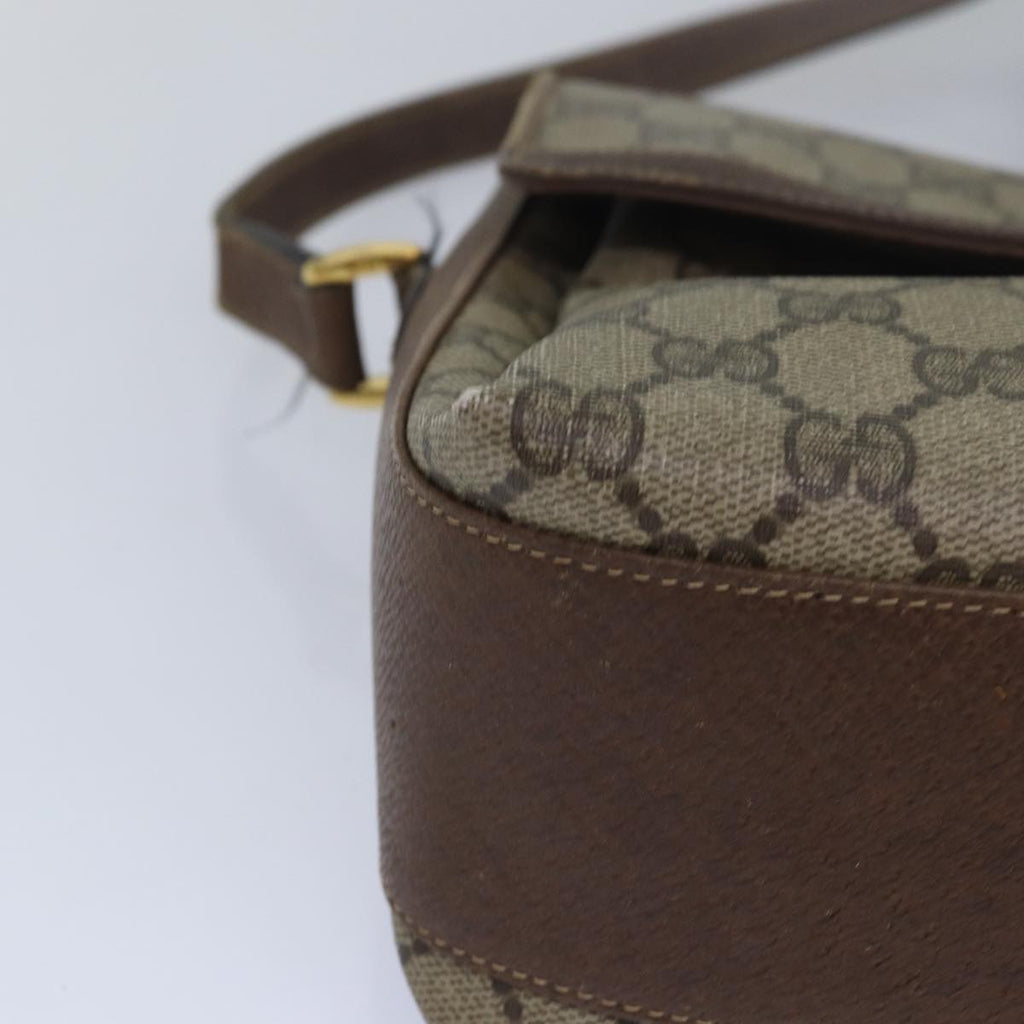 GUCCI GG Supreme Web Sherry Line Shoulder Bag PVC Beige 904 02 084 78097