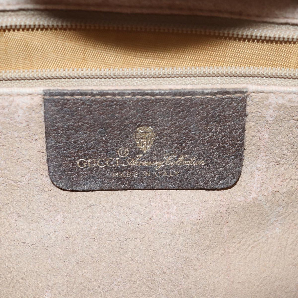 GUCCI GG Supreme Web Sherry Line Shoulder Bag PVC Beige 904 02 084 78097