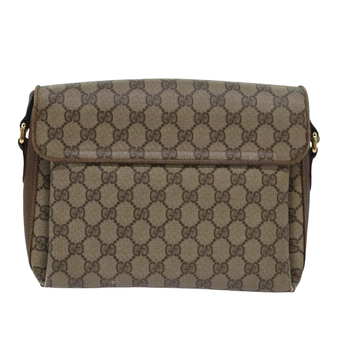 GUCCI GG Supreme Web Sherry Line Shoulder Bag PVC Beige 904 02 084 78097