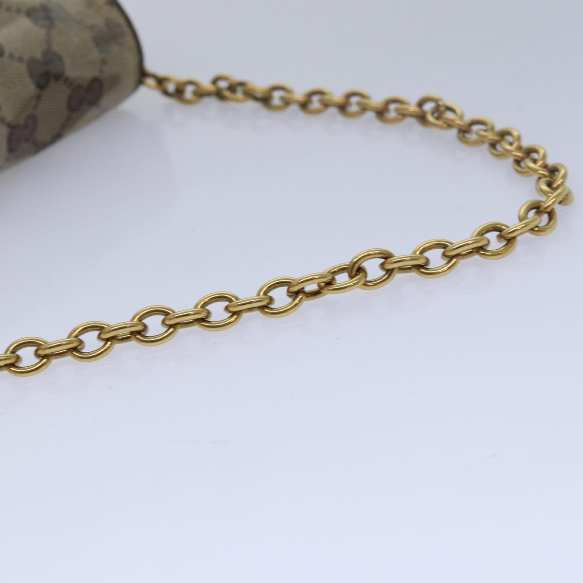 GUCCI GG Crystal Hysteria Chain Shoulder Bag Beige 208710 78098