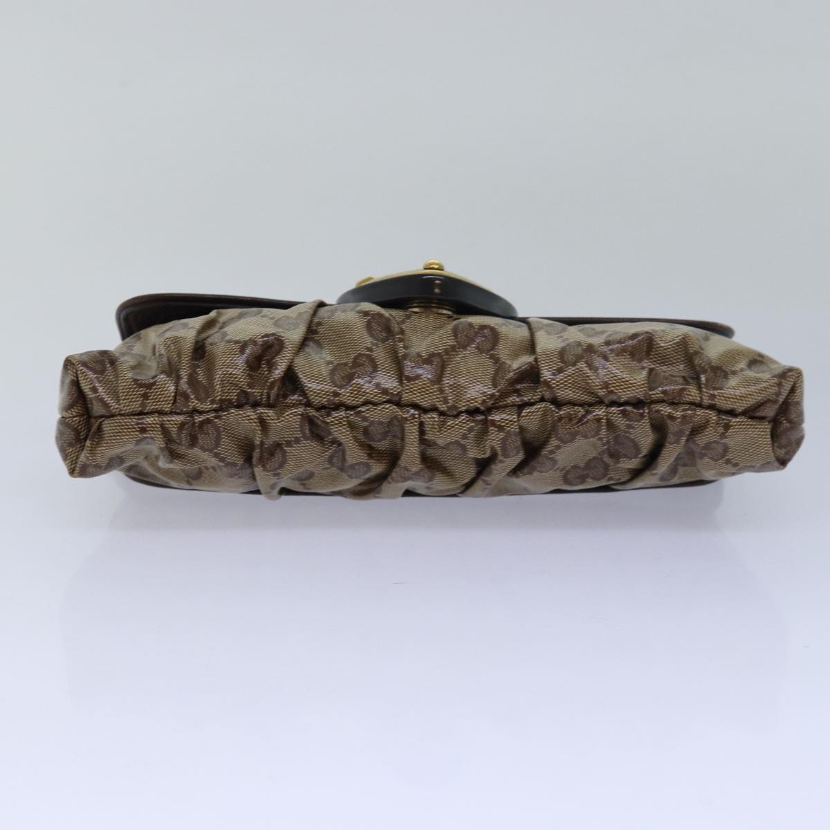 GUCCI GG Crystal Hysteria Chain Shoulder Bag Beige 208710 78098