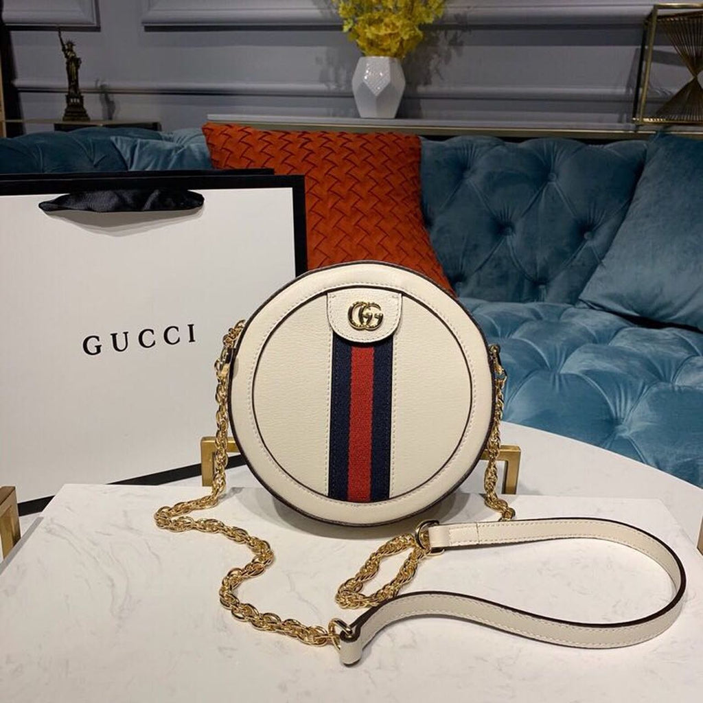 Glami OphiGLAMIa Mini Glami Round Shoulder Bag White For Women 7in/18cm Glami