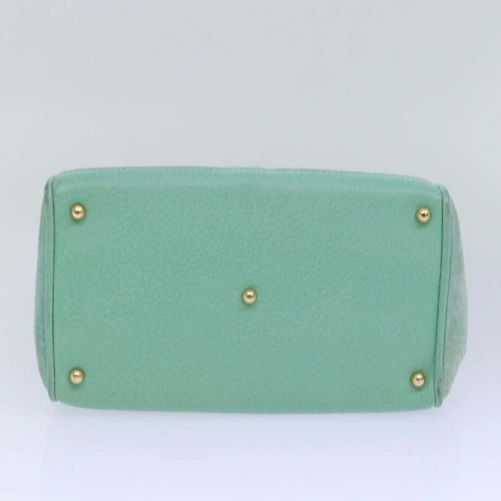 GUCCI Bamboo Hand Bag Suede 2way Light Blue 000 122 0316 78217
