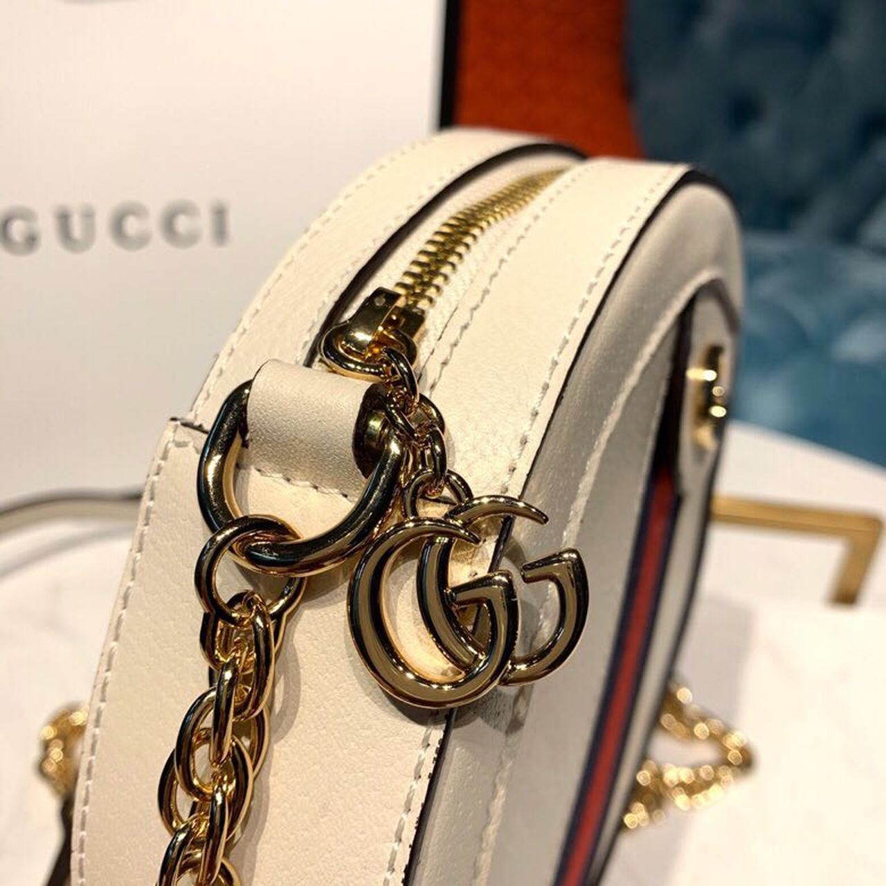 Glami OphiGLAMIa Mini Glami Round Shoulder Bag White For Women 7in/18cm Glami
