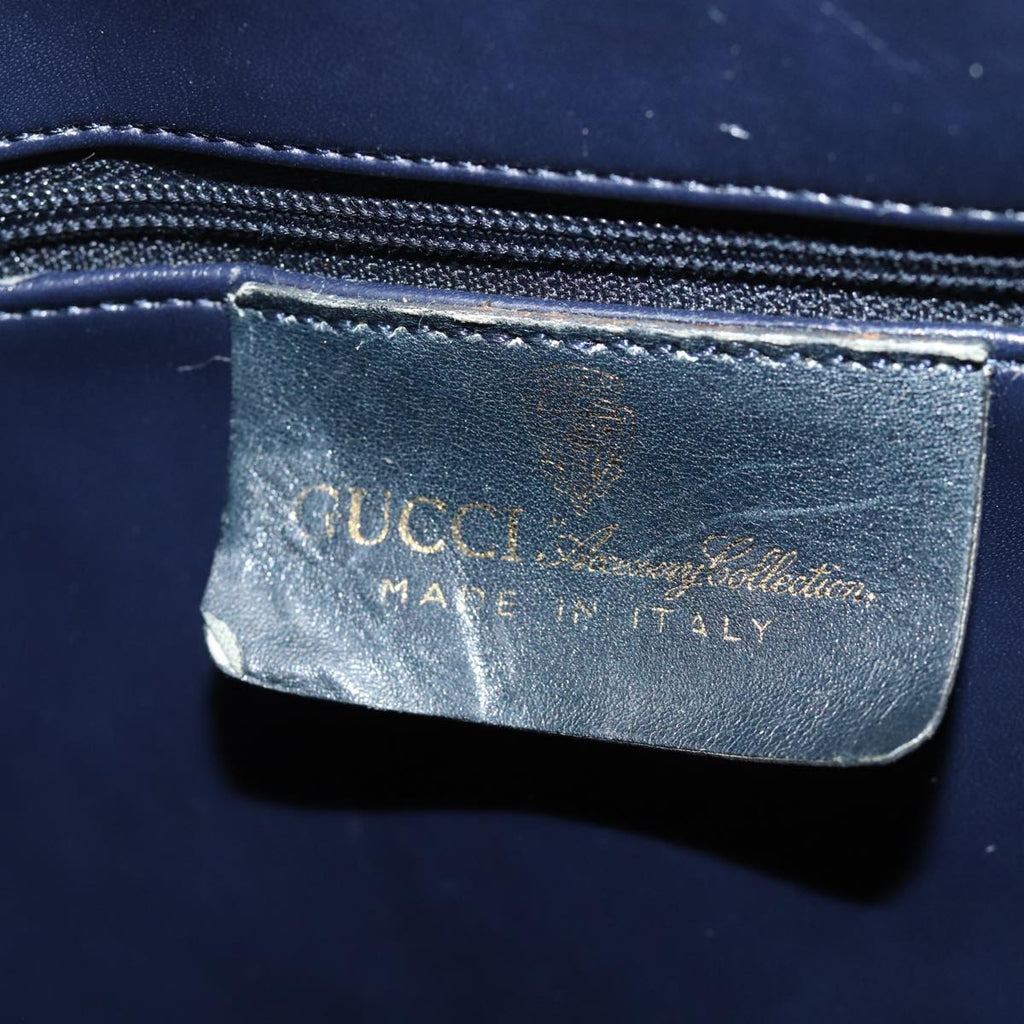 GUCCI GG Canvas Sherry Line Boston Bag Navy Red 012 3842 33 39 78228