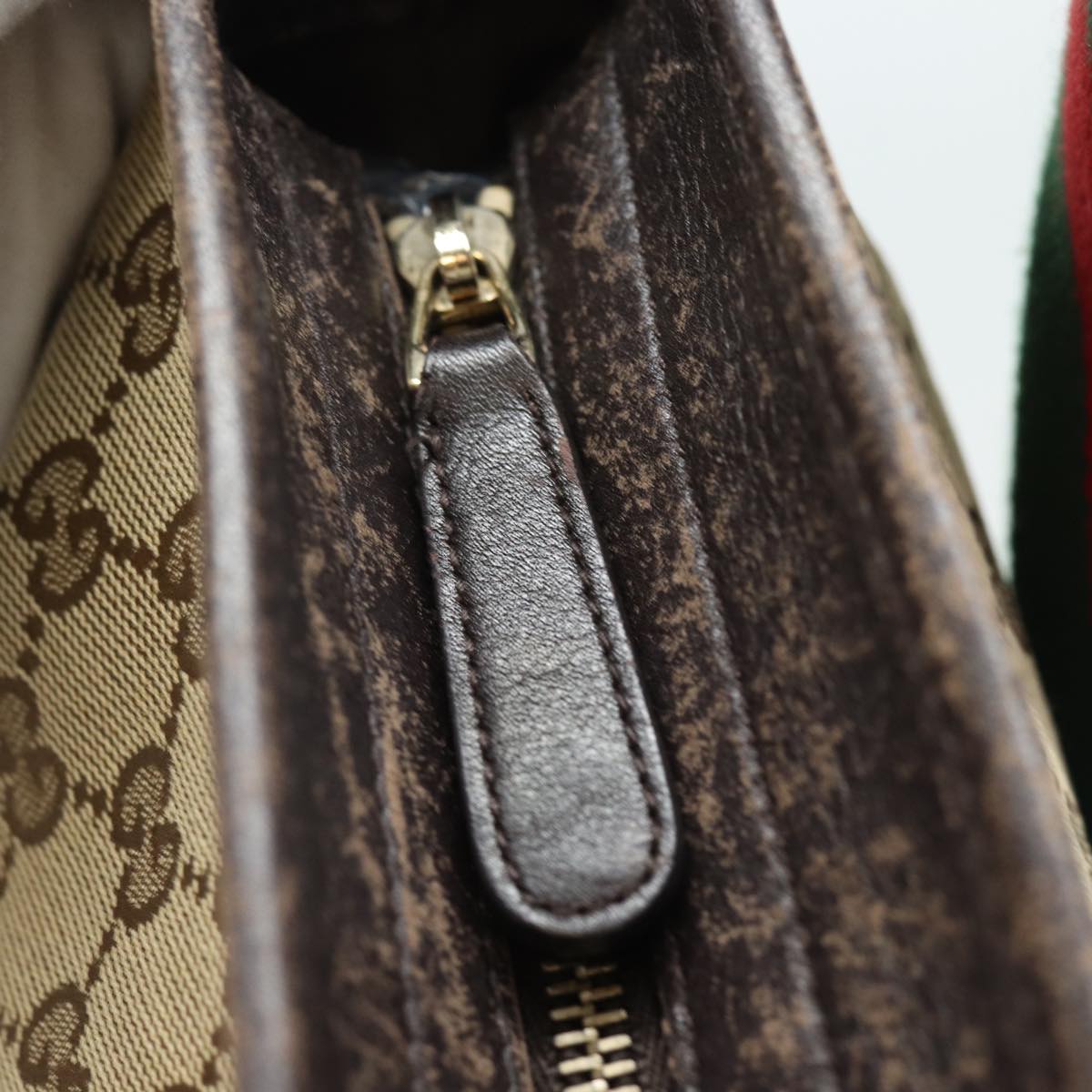 GUCCI GG Canvas Web Sherry Line Shoulder Bag Outlet 2way Beige 388927 78234