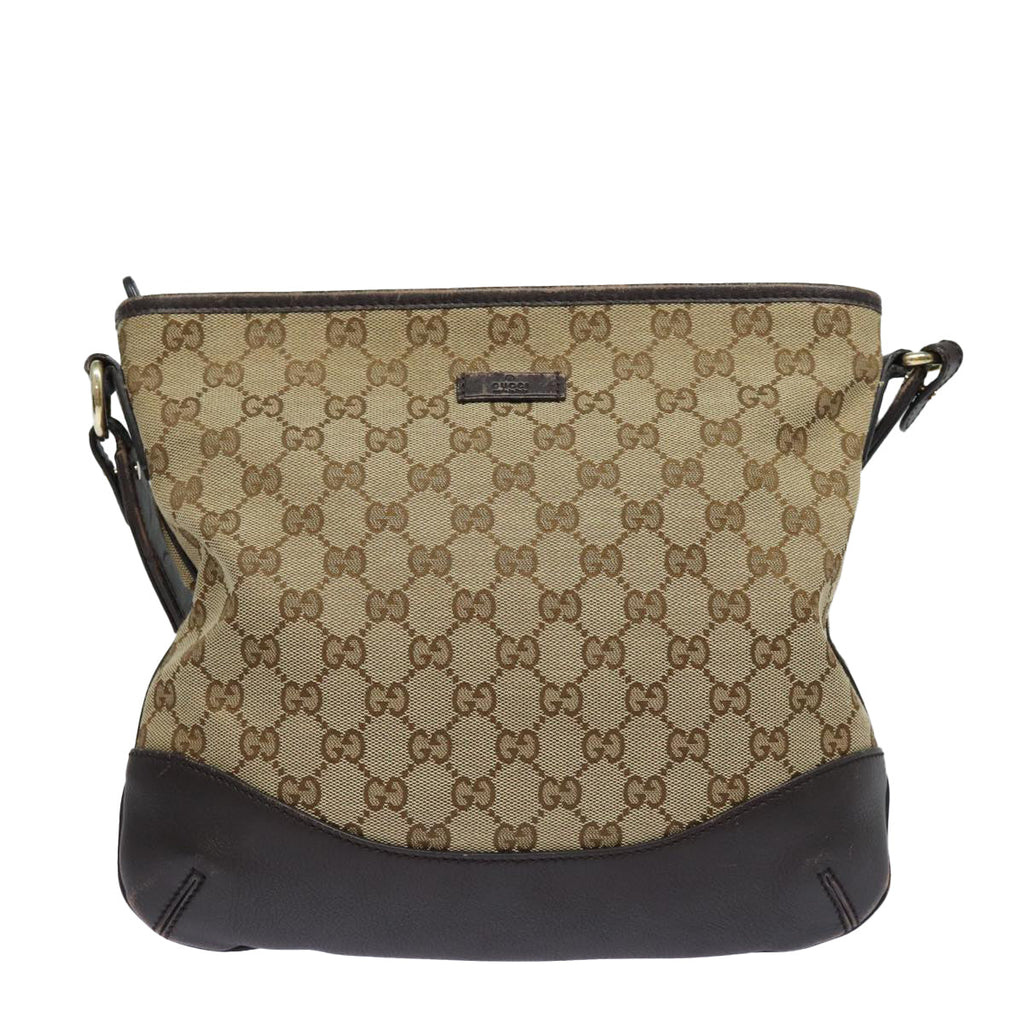 GUCCI GG Canvas Web Sherry Line Shoulder Bag Outlet 2way Beige 388927 78234