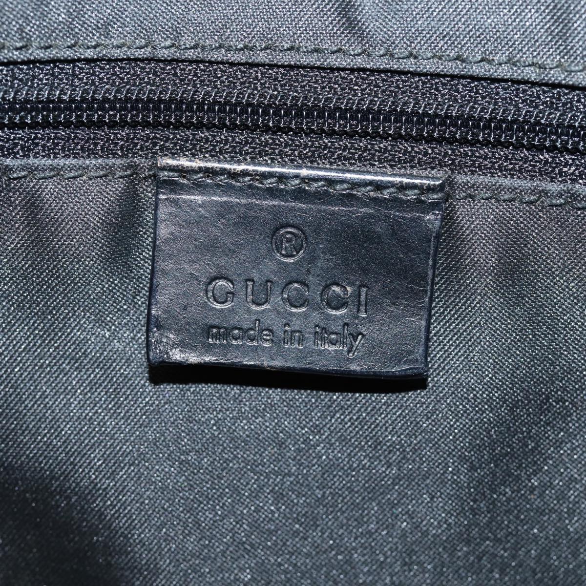 GUCCI GG Canvas Jackie Shoulder Bag Suede Black 001 3355 78237