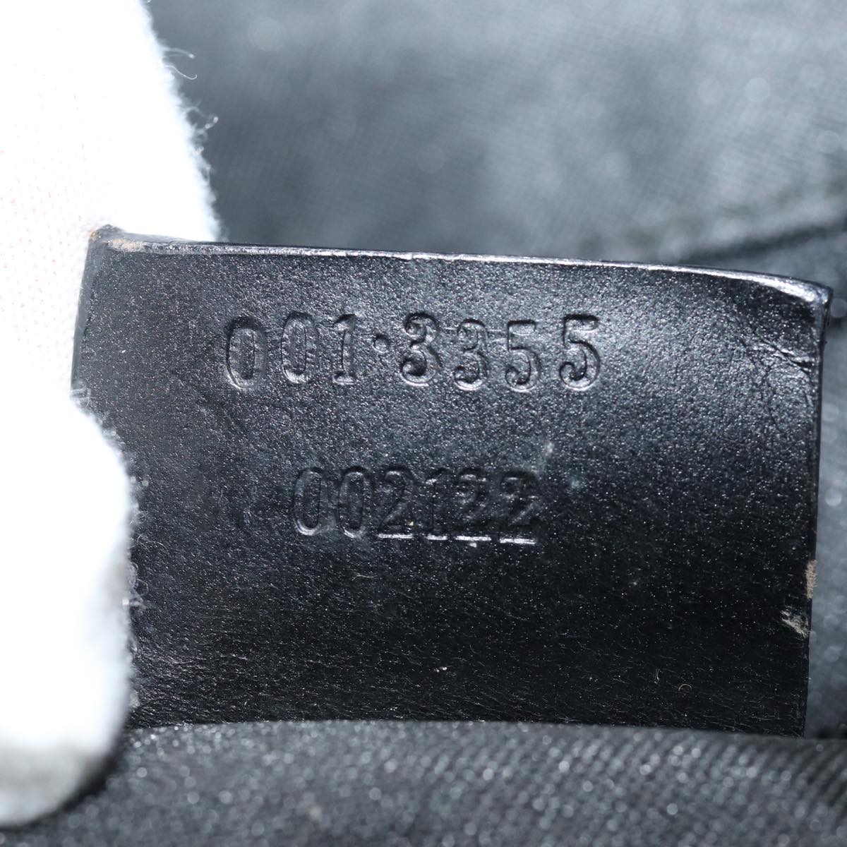 GUCCI GG Canvas Jackie Shoulder Bag Suede Black 001 3355 78237