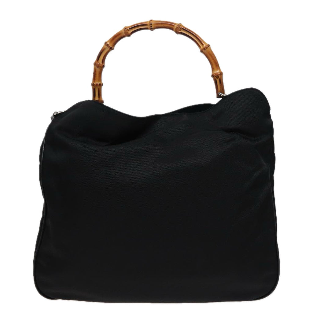 GUCCI Bamboo Shoulder Bag Nylon Black 001 2404 1577 78241