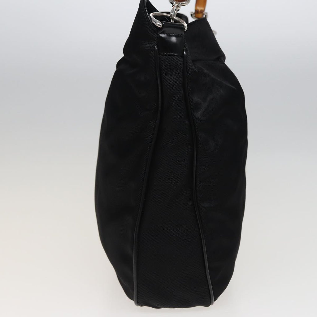 GUCCI Bamboo Shoulder Bag Nylon Black 001 2404 1577 78241