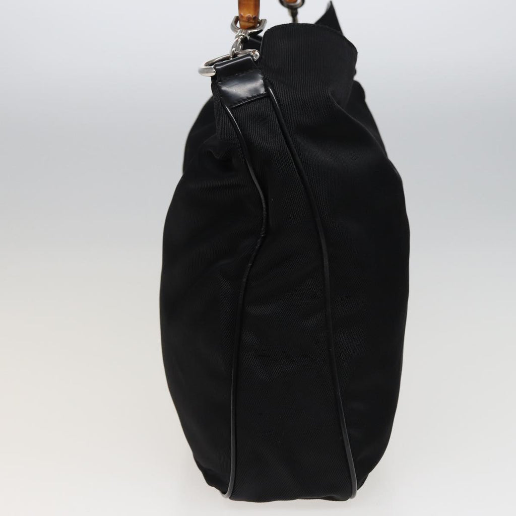 GUCCI Bamboo Shoulder Bag Nylon Black 001 2404 1577 78241