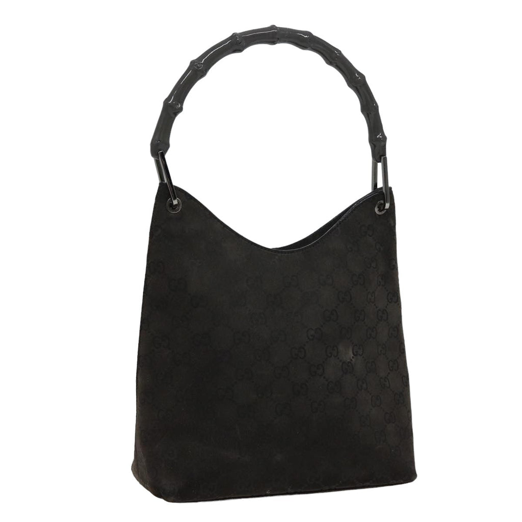 GUCCI GG Canvas Bamboo  Suede Gray 001 2046 3007 78243