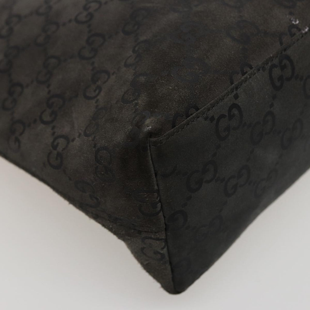 GUCCI GG Canvas Bamboo  Suede Gray 001 2046 3007 78243