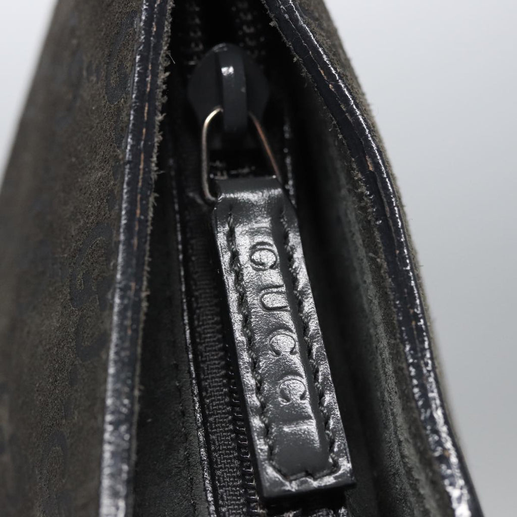 GUCCI GG Canvas Bamboo  Suede Gray 001 2046 3007 78243