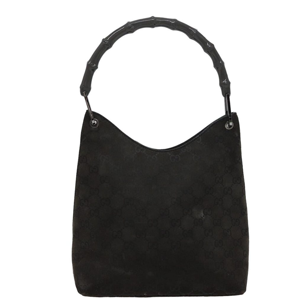 GUCCI GG Canvas Bamboo  Suede Gray 001 2046 3007 78243
