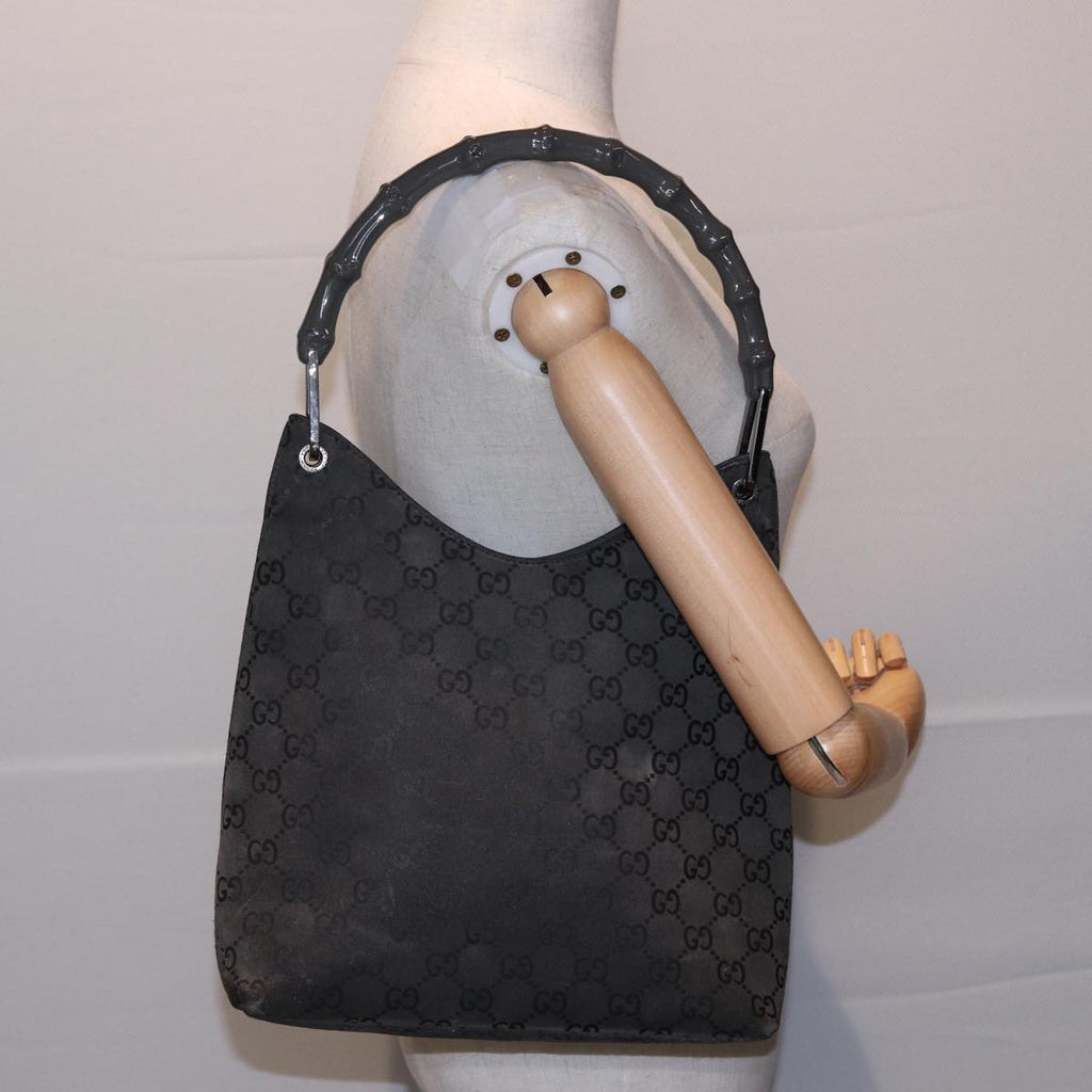 GUCCI GG Canvas Bamboo  Suede Gray 001 2046 3007 78243