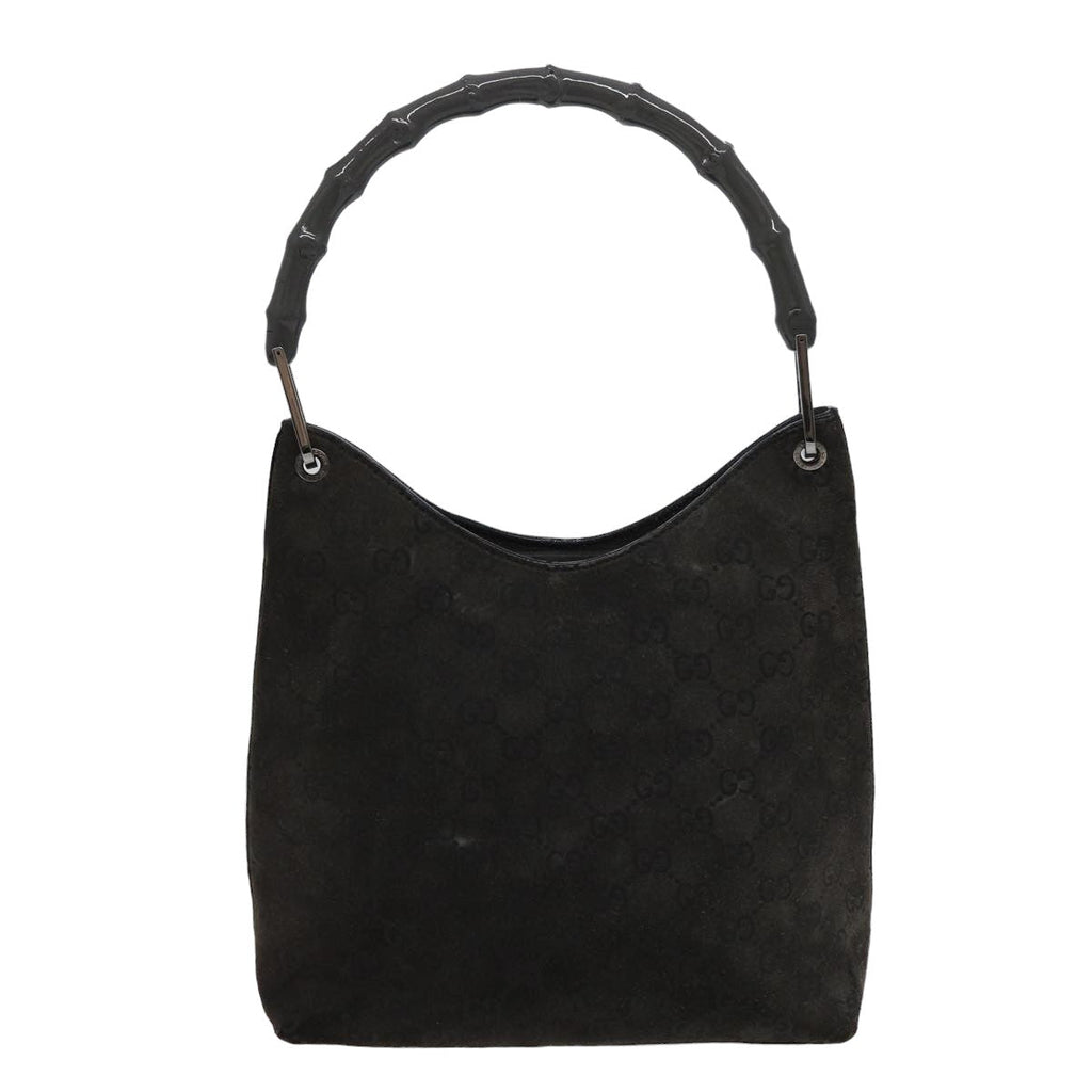 GUCCI GG Canvas Bamboo  Suede Gray 001 2046 3007 78243
