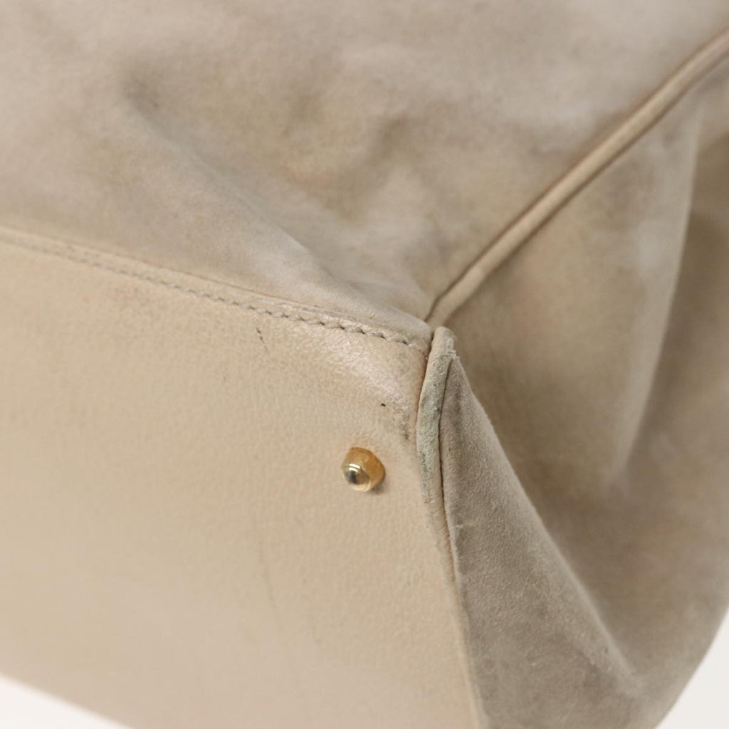GUCCI Bamboo Tote Bag Suede 2way Beige 002 2855 0322 0 78245