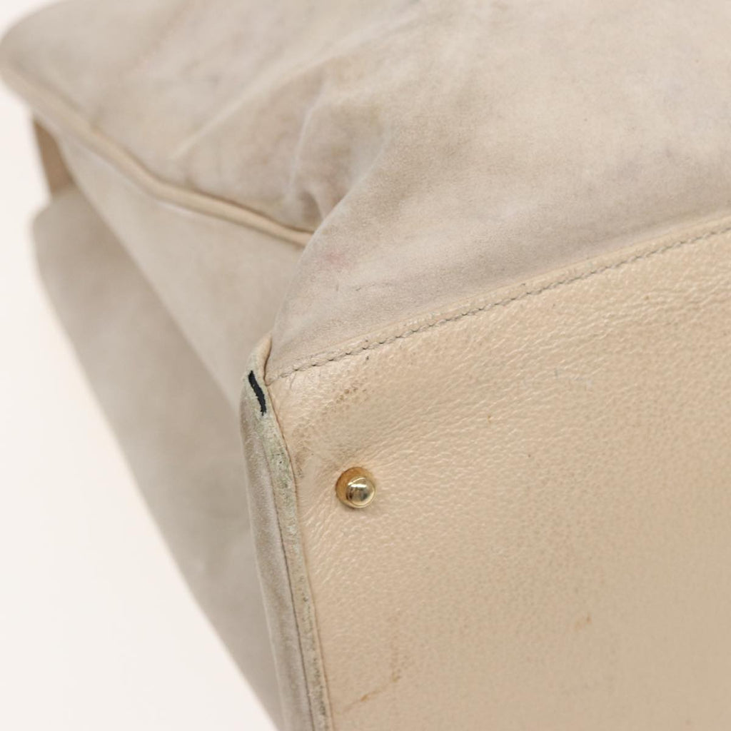 GUCCI Bamboo Tote Bag Suede 2way Beige 002 2855 0322 0 78245