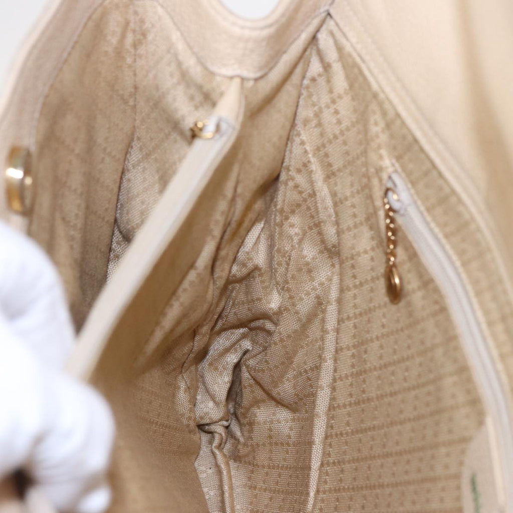 GUCCI Bamboo Tote Bag Suede 2way Beige 002 2855 0322 0 78245