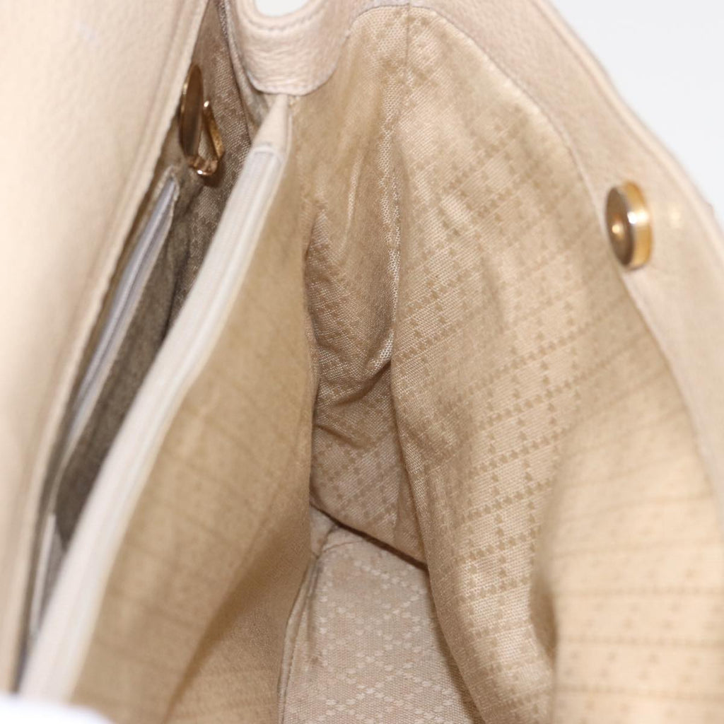 GUCCI Bamboo Tote Bag Suede 2way Beige 002 2855 0322 0 78245